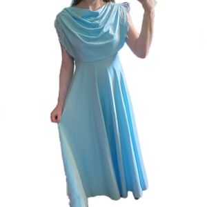 Elegant Blue Women's Dress